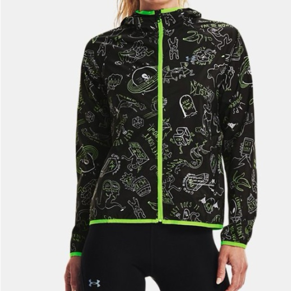 Under Armour UA Run Hundred Packable Jacket 1368161 001 Women’s Sz M